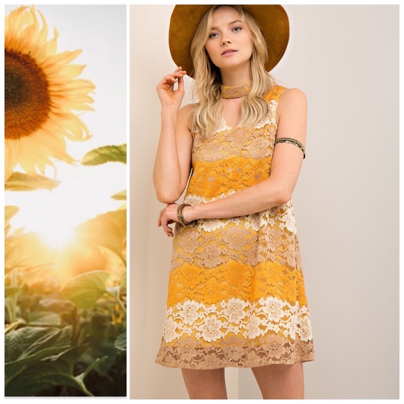 Entro Boho Mod Vintage Style 70's Lace Dress - Picture 2 of 7